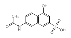 7-乙酰氨基-4-羟基-2-萘磺酸结构式