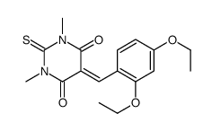 5-[(2,4-diethoxyphenyl)methylidene]-1,3-dimethyl-2-sulfanylidene-1,3-diazinane-4,6-dione结构式