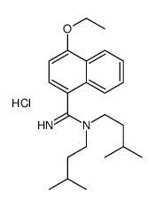 (4-ethoxynaphthalene-1-carboximidoyl)-bis(3-methylbutyl)azanium,chloride Structure
