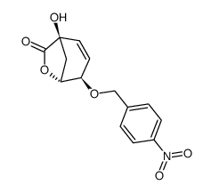 (1R,3R,4R)-1-hydroxy-4-(4'-nitrobenzyloxy)cyclohex-5-en-1,3-carbolactone Structure