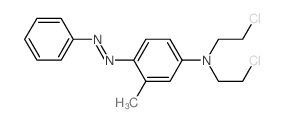 Benzenamine,N,N-bis(2-chloroethyl)-3-methyl-4-(2-phenyldiazenyl)- Structure