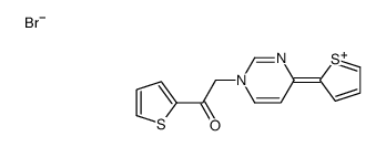 1-thiophen-2-yl-2-(4-thiophen-2-ylpyrimidin-1-ium-1-yl)ethanone,bromide结构式