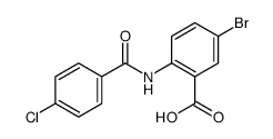5-溴-2-[(4-氯苯甲酰基)氨基]苯甲酸结构式