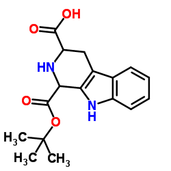 (S)-2-(叔丁氧羰基)-2,3,4,9-四氢-1H-吡啶并[3,4-b]吲哚-3-羧酸图片