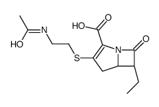 (5R,6R)-3-(2-acetamidoethylsulfanyl)-6-ethyl-7-oxo-1-azabicyclo[3.2.0]hept-2-ene-2-carboxylic acid Structure