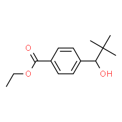 Benzoic acid, 4-(1-hydroxy-2,2-dimethylpropyl)-, ethyl ester (9CI) Structure