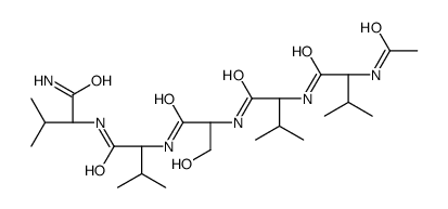 (2S)-2-[[(2S)-2-[[(2S)-2-[[(2S)-2-[[(2S)-2-acetamido-3-methylbutanoyl]amino]-3-methylbutanoyl]amino]-3-hydroxypropanoyl]amino]-3-methylbutanoyl]amino]-3-methylbutanamide Structure