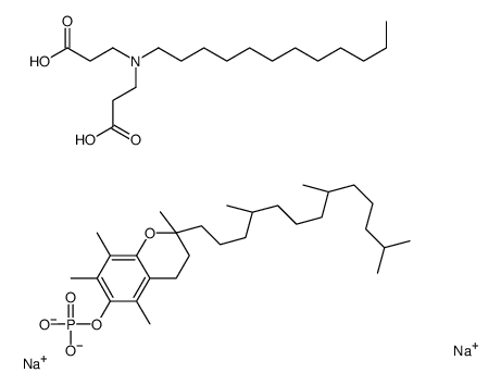 disodium,3-[2-carboxylatoethyl(dodecyl)amino]propanoate,[(2R)-2,5,7,8-tetramethyl-2-[(4R,8R)-4,8,12-trimethyltridecyl]-3,4-dihydrochromen-6-yl] dihydrogen phosphate Structure