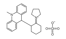 10-methyl-9-(2-pyrrolidin-1-ium-1-ylidenecyclohexyl)-9H-acridine,perchlorate结构式
