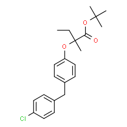 tert-butyl 2-[4-[(4-chlorophenyl)methyl]phenoxy]-2-methyl-butanoate结构式