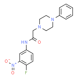 N-(4-FLUORO-3-NITROPHENYL)-2-(4-PHENYLPIPERAZINO)ACETAMIDE structure