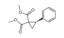 (2R)-dimethyl 2-phenylcyclopropane-1,1-dicarboxylate结构式