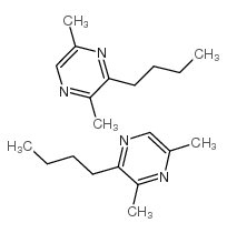 2-丁基-3,5-二甲基吡嗪结构式