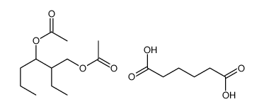(3-acetyloxy-2-ethylhexyl) acetate,hexanedioic acid Structure