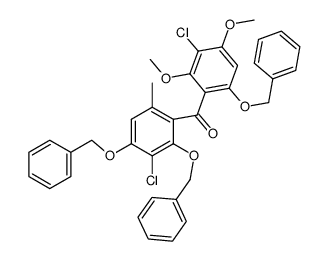 2,4,6'-trisbenzyloxy-3,3'-dichloro-2',4'-dimethoxy-6-methylbenzophenone Structure