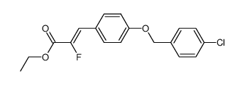 ethyl 3-(4-((4-chlorobenzyl)oxy)phenyl)-2-fluoroacrylate结构式