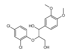 2-(2,4-dichlorophenoxy)-1-(3,4-dimethoxyphenyl)propane-1,3-diol结构式