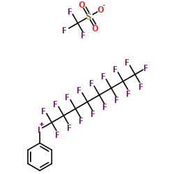 (全氟正辛基)苯基碘三氟甲烷磺酸盐结构式