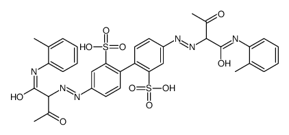 4,4'-bis[[1-[[(2-methylphenyl)amino]carbonyl]-2-oxopropyl]azo][1,1'-biphenyl]-2,2'-disulphonic acid Structure