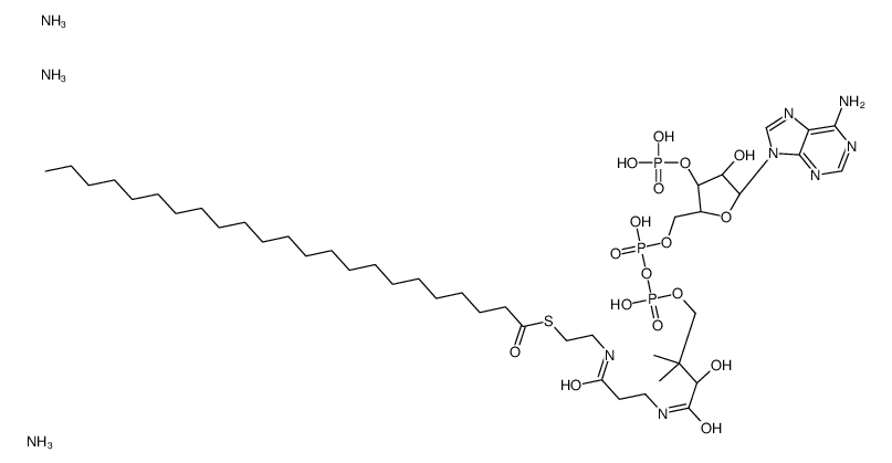 triazanium,[(2R,3R,5R)-5-(6-aminopurin-9-yl)-4-hydroxy-2-[[[[(3R)-3-hydroxy-2,2-dimethyl-4-oxo-4-[[3-oxo-3-(2-tricosanoylsulfanylethylamino)propyl]amino]butoxy]-oxidophosphoryl]oxy-oxidophosphoryl]oxymethyl]oxolan-3-yl] hydrogen phosphate Structure