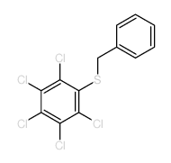 1-benzylsulfanyl-2,3,4,5,6-pentachloro-benzene结构式