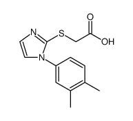 Acetic acid, 2-[[1-(3,4-dimethylphenyl)-1H-imidazol-2-yl]thio] Structure