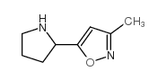 3-甲基-5-(吡咯烷-2-基)异噁唑结构式
