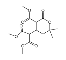 (3-methoxycarbonyl-6,6-dimethyl-2-oxo-tetrahydro-pyran-4-yl)-malonic acid dimethyl ester Structure