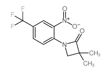 3,3-二甲基-1-(2-硝基-4-(三氟甲基)苯基)氮杂啶-2-酮结构式
