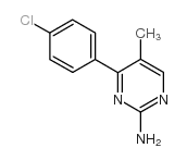 4-(4-氯苯基)-5-甲基嘧啶-2-胺结构式