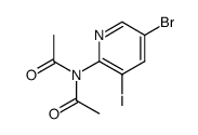 N-acetyl-N-(5-bromo-3-iodopyridin-2-yl)acetamide结构式