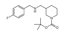 1-Boc-3-[(4-氟苄氨基)-甲基]-哌啶结构式