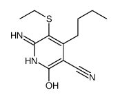 6-amino-4-butyl-5-ethylsulfanyl-2-oxo-1H-pyridine-3-carbonitrile Structure