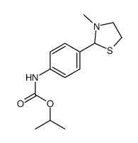 propan-2-yl N-[4-(3-methyl-1,3-thiazolidin-2-yl)phenyl]carbamate Structure