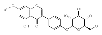 Prunetin 5-O-β-D-glucopyranoside Structure