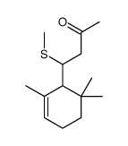 4-methylsulfanyl-4-(2,6,6-trimethylcyclohex-2-en-1-yl)butan-2-one结构式