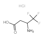 3-氨基-4,4,4-三氟丁酸盐酸结构式