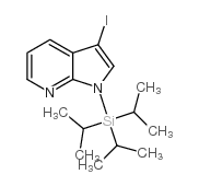 3-碘-1-三异丙基硅烷-1H-吡咯并[2,3-b]吡啶结构式