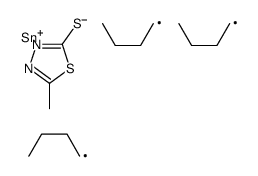 tributyl-[(5-methyl-1,3,4-thiadiazol-2-yl)sulfanyl]stannane Structure