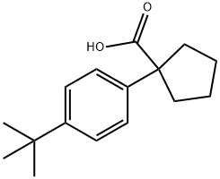 1-[4-(叔丁基)苯基]环戊烷甲酸结构式