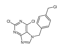 2,6-dichloro-7-[[4-(chloromethyl)phenyl]methyl]purine结构式