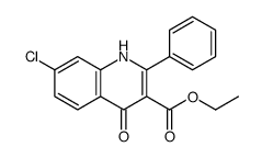ethyl 7-chloro-4-oxo-2-phenyl-1H-quinoline-3-carboxylate结构式