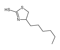 4-hexyl-1,3-thiazolidine-2-thione Structure