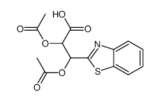2,3-diacetyloxy-3-(1,3-benzothiazol-2-yl)propanoic acid Structure
