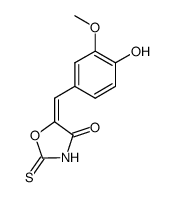 2-thioxo-5-vanillyliden-oxazolidin-4-one结构式
