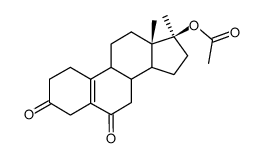 3,6-Dioxo-17α-methyl-17β-hydroxy-19-nor-5(10)-androsten-17-acetat结构式