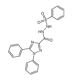 1,5-diphenyl-1H-[1,2,4]triazole-3-carboxylic acid N'-benzenesulfonyl-hydrazide结构式
