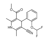 methyl 5-cyano-4-[2-(difluoromethoxy)phenyl]-2,6-dimethyl-1,4-dihydropyridine-3-carboxylate Structure