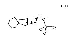 1,1-bis(aminomethyl)cyclohexaneaquosulfatoplatinum(II) monohydrate结构式