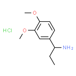 1-(3,4-二甲氧基苯基)丙-1-胺盐酸盐结构式